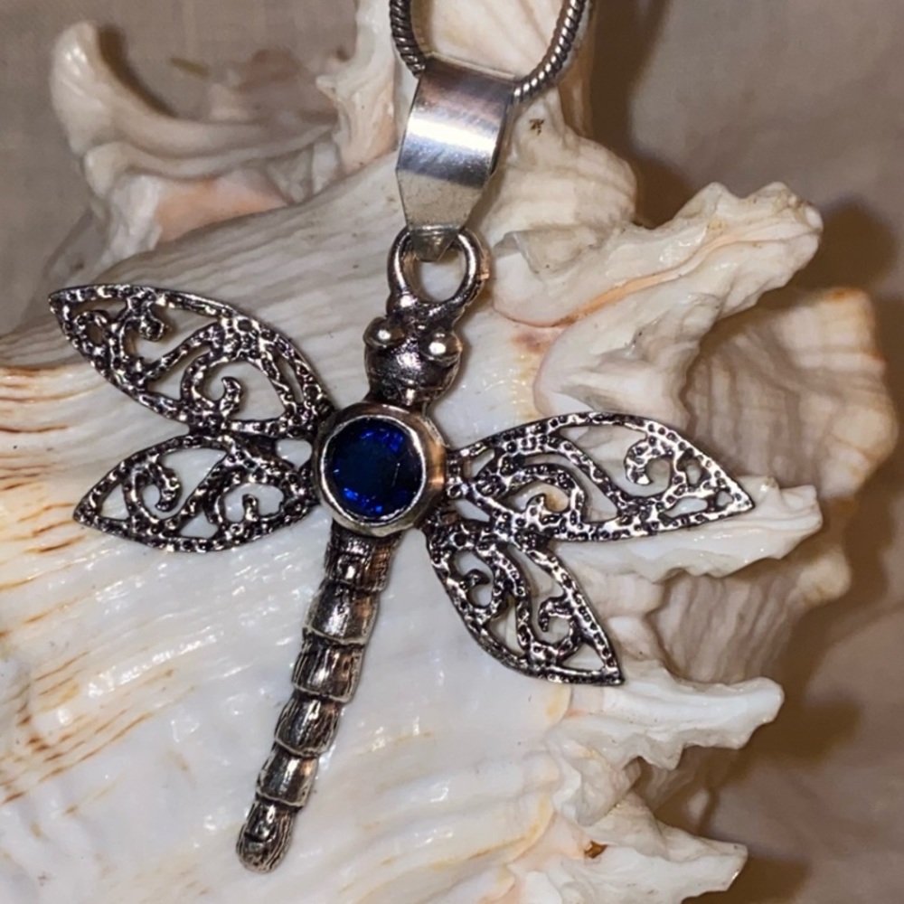 London Blue Topaz Firefly Artisan Handcrafted Pendant or keychain